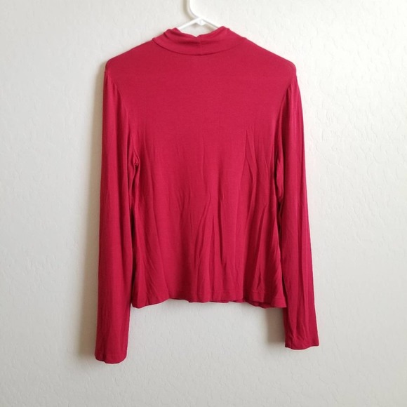 Bryn Walker bright red longsleeve turtleneck M - Picture 6 of 7